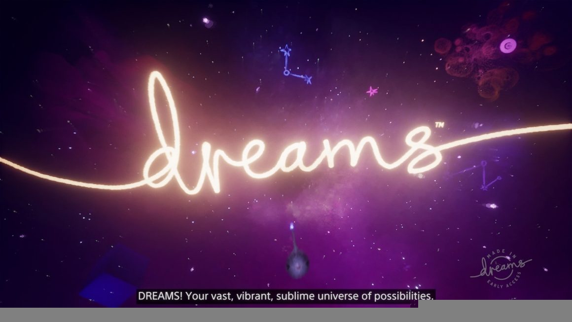 Dreams Early Access TItle Screen