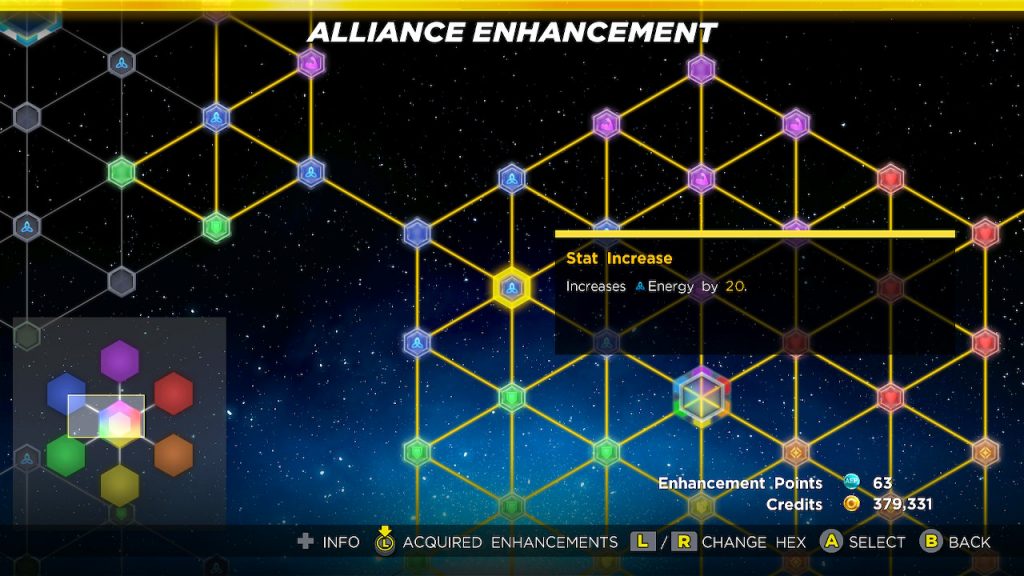 Alliance Enhancement Menu MUA3