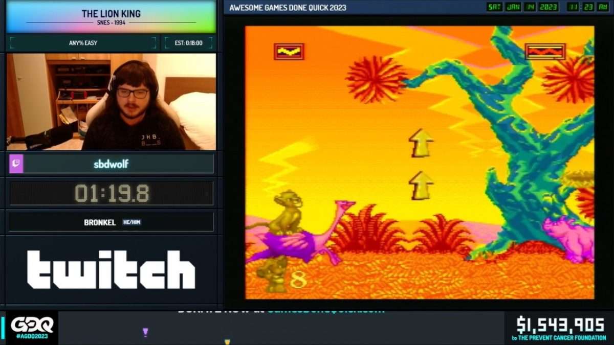 The Lion King at AGDQ 2023