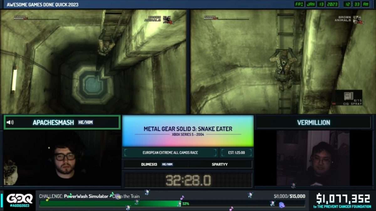 Metal Gear Solid 3 at AGDQ 2023