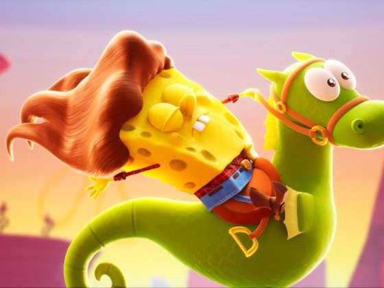 SpongeBob Riding a Seahorse