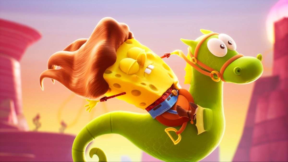 SpongeBob Riding a Seahorse