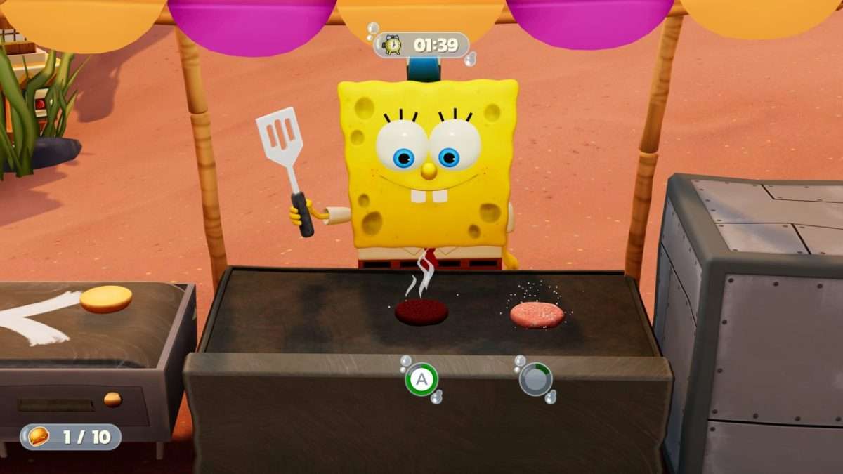 SpongeBob Flipping Burger Mini-Game