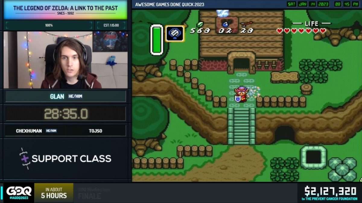 Zelda Link to the Past at AGDQ 2023