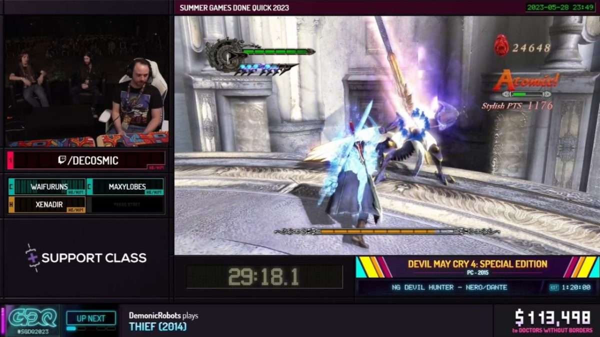 Devil May Cry 4 speedrun at SGDQ 2023