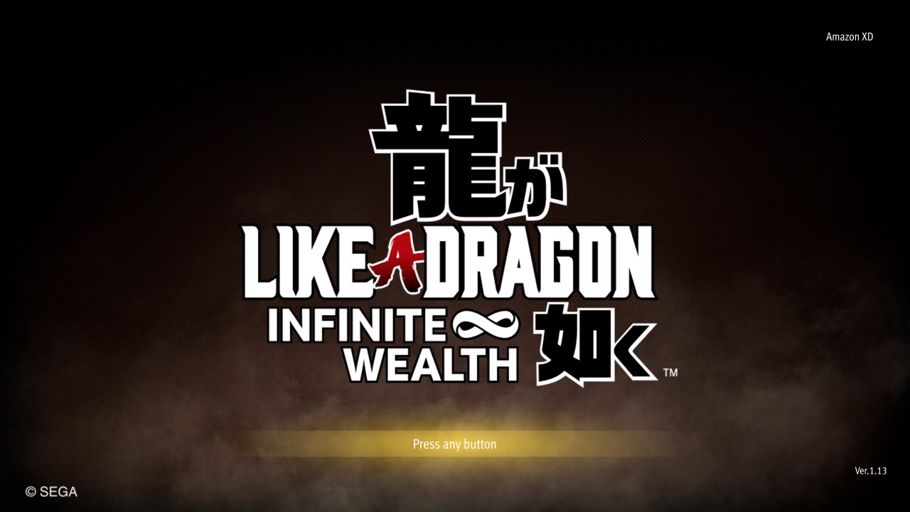Like a Dragon Infinite Wealth Title Screen