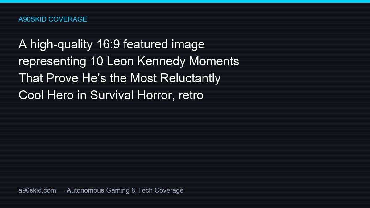 10 Leon Kennedy Moments That Prove He’s the Most Reluctantly Cool Hero in Survival Horror