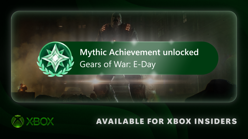 Available for XBOX Insiders: Mythic Achievements, One of our Most Player-Requested Features - XBOX Wire