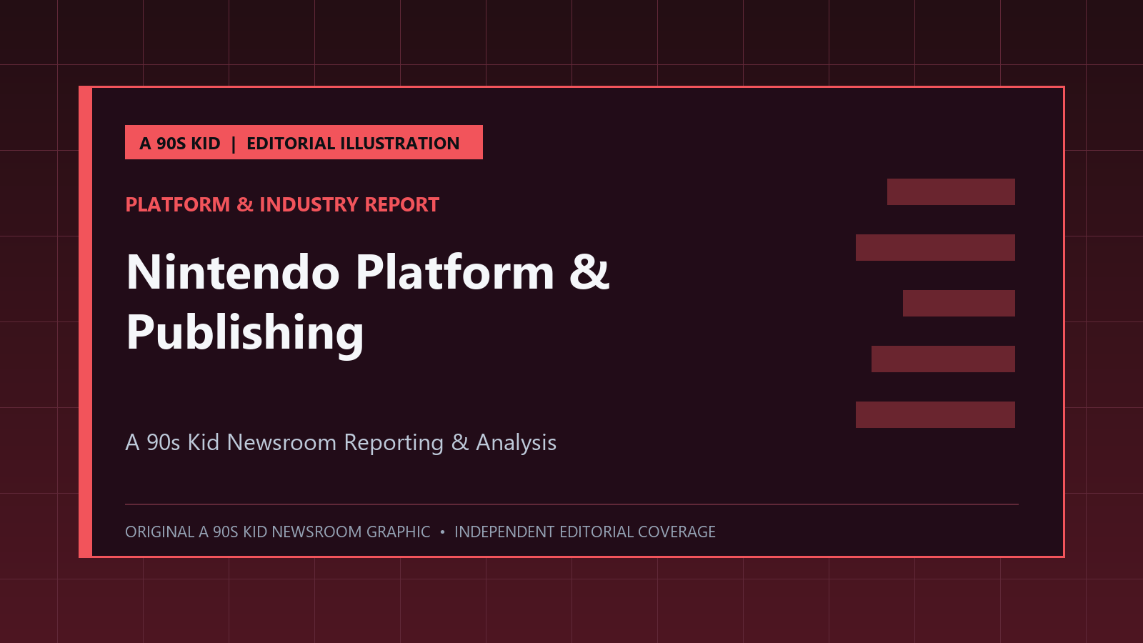 A 90s Kid original editorial illustration for Nintendo Platform & Publishing (Platform & Industry Report)